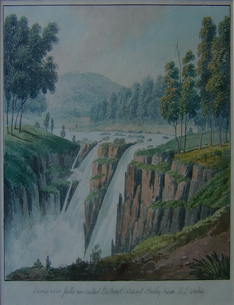 Item #CL127-129 Cares[?] River Falls, Now Called Bathurst Cataract, Apsley River, NSW. After Joseph Lycett, Australian.