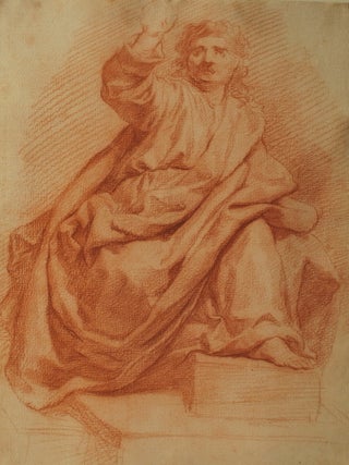 Item #CL146-13 [Seated Figure With Raised Arm]. Anon