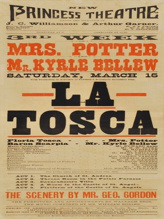 Item #CL157-3 &ldquo;La Tosca.&rdquo; New Princess Theatre