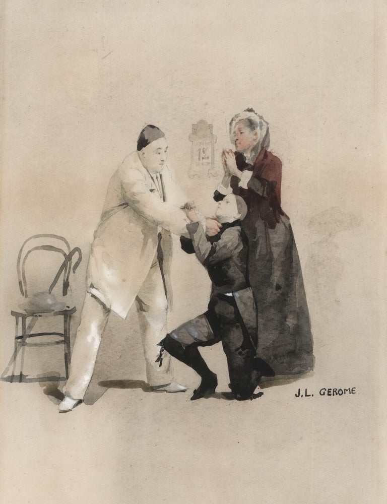 Item #CL158-91 [Pierrot With Kneeling Man And Beseeching Woman]. Jean-L&eacute;on G&eacute;r&ocirc;me, 1824&ndash;1904 French.