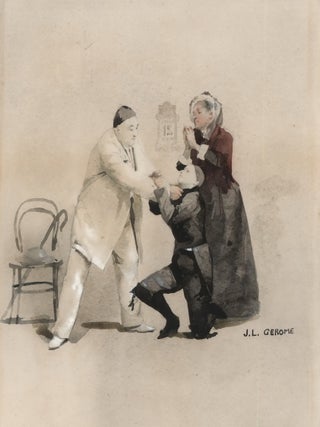 Item #CL158-91 [Pierrot With Kneeling Man And Beseeching Woman]. Jean-L&eacute;on...