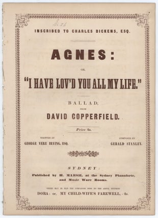 Item #CL161-16 Agnes: Or, I Have Lov’d You All My Life. Gerald Stanley