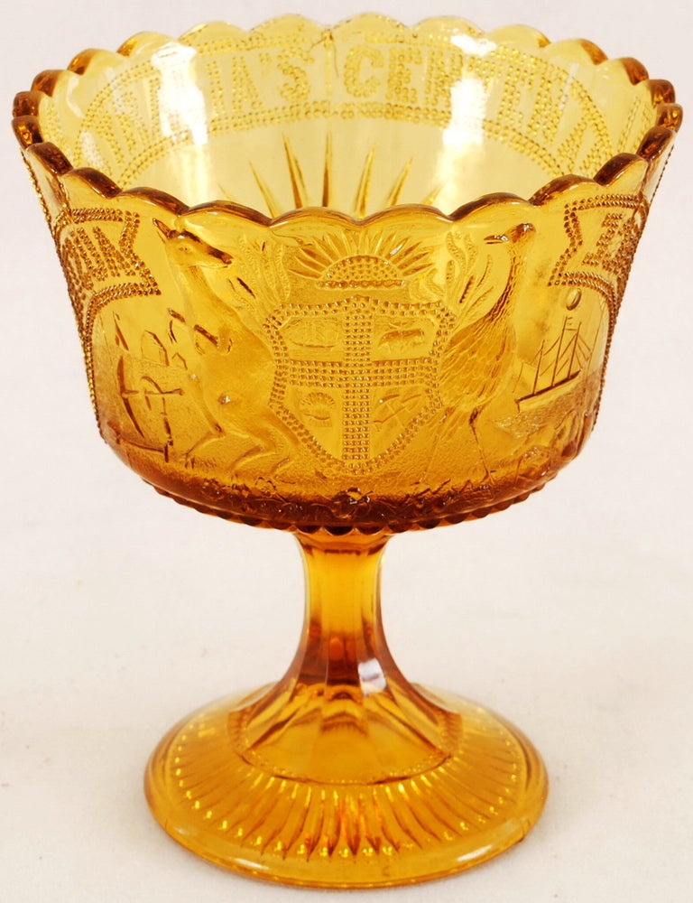 Item #CL161-32 Australia&rsquo;s Centenary. 1788-1888. Advance Australia [Collection Of Commemorative Glass]. Greener, Co, active from 1858 British.