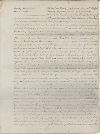 Item #CL161-9 Grant To The Reverend Samuel Marsden Of 18 Acres Of Land In The County Of...