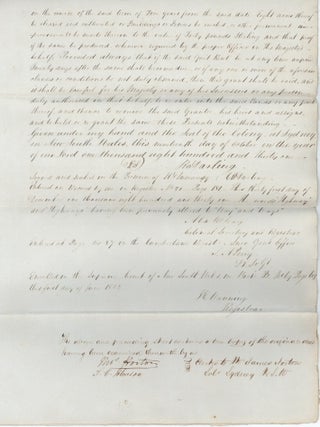 Grant To The Reverend Samuel Marsden Of 18 Acres Of Land In The County Of Cumberland And Parish Of The Field Of Mars [Marsfield, NSW]