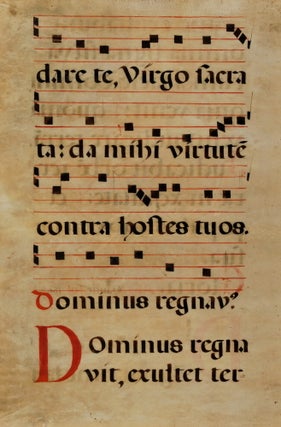 Item #CL165-143 Leaf From Antiphonal Choir Music Book
