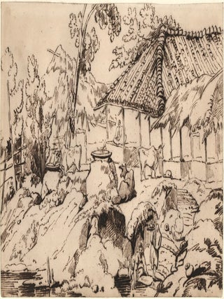 Item #CL165-45 [Rural Scene By A River, Possibly In India]. George Chinnery, Brit