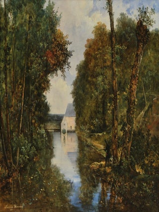 Item #CL165-48 [River Landscape With Hunter And Hound]. Fournier Desormea