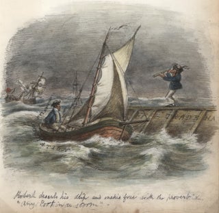 Item #CL165-96 Robert Deserts His Ship And Makes Free With The Proverb “Any Port In A...