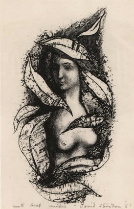 Item #CL166-167 [Female Nude With Leaves]. David Strachan, British/Australian