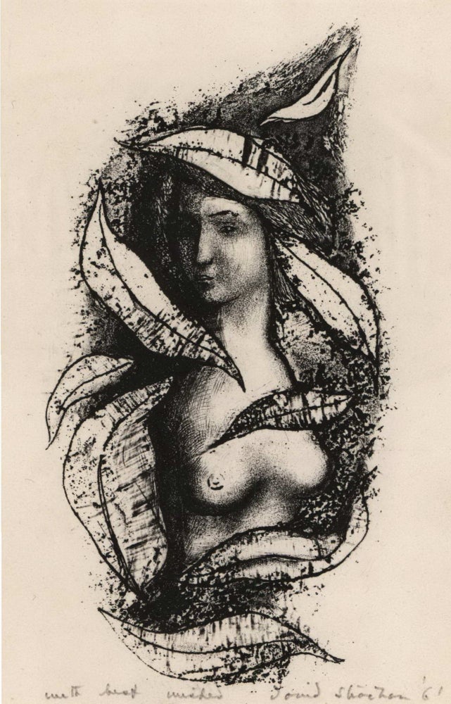 Item #CL166-167 [Female Nude With Leaves]. David Strachan, British/Australian.