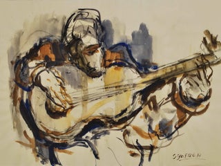 Item #CL166-182 [Man Playing Guitar]. Salvatore Zofrea, b.1946 Italian/Australian