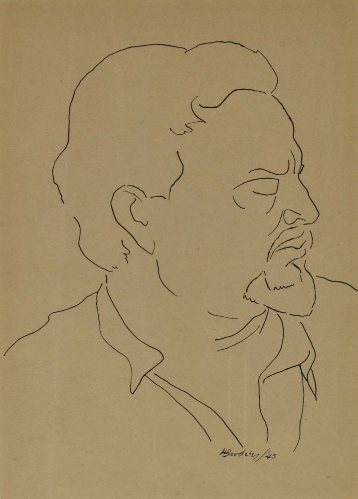 Item #CL166-22 [Portrait Of Ezra Pound]. Horace Brodzky, Aust.
