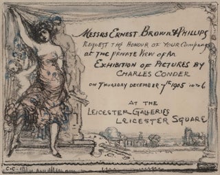 Item #CL166-32 [Exhibition Invitation, Leicester Galleries, London]. Charles Conder, Aust