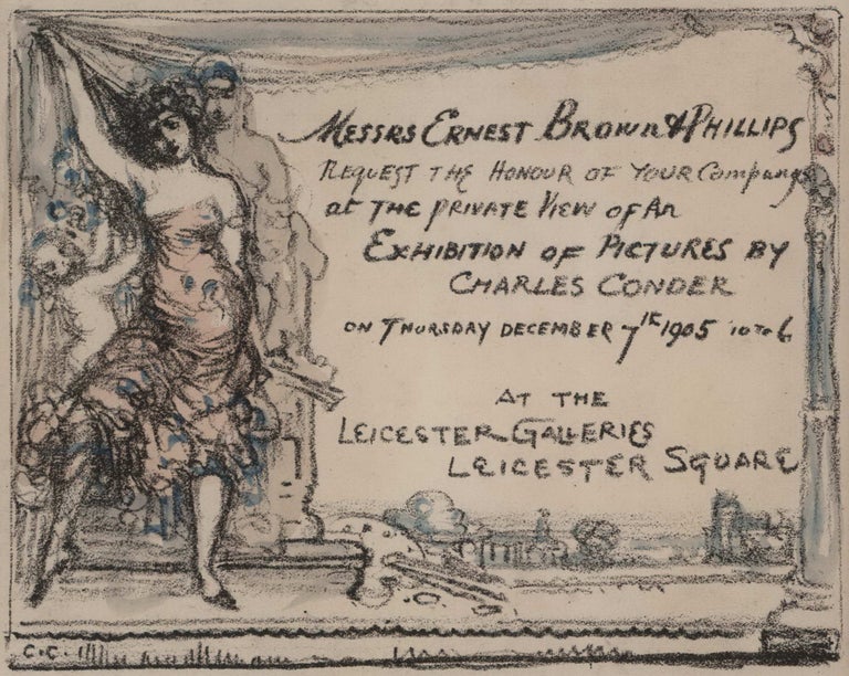 Item #CL166-32 [Exhibition Invitation, Leicester Galleries, London]. Charles Conder, Aust.