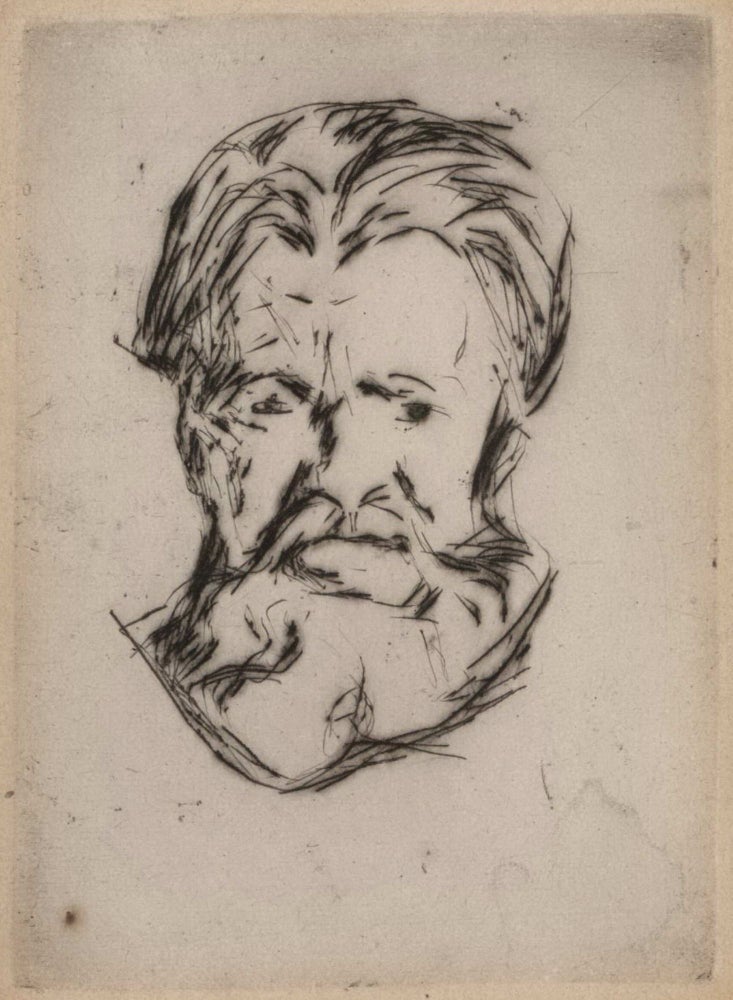 Item #CL168-105 Head Of A Man. Edvard Munch, Norwegian.