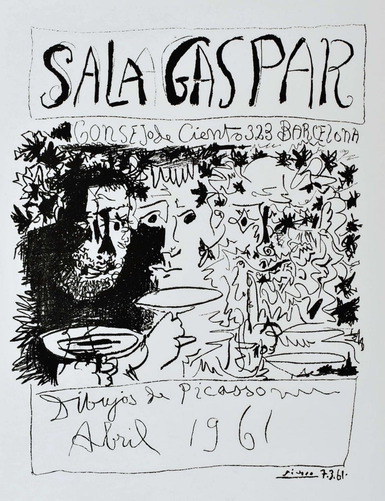 Item #CL168-115 Sala Gaspar. Drawings By Picasso [Three Drinkers]. Pablo Picasso, Spanish.