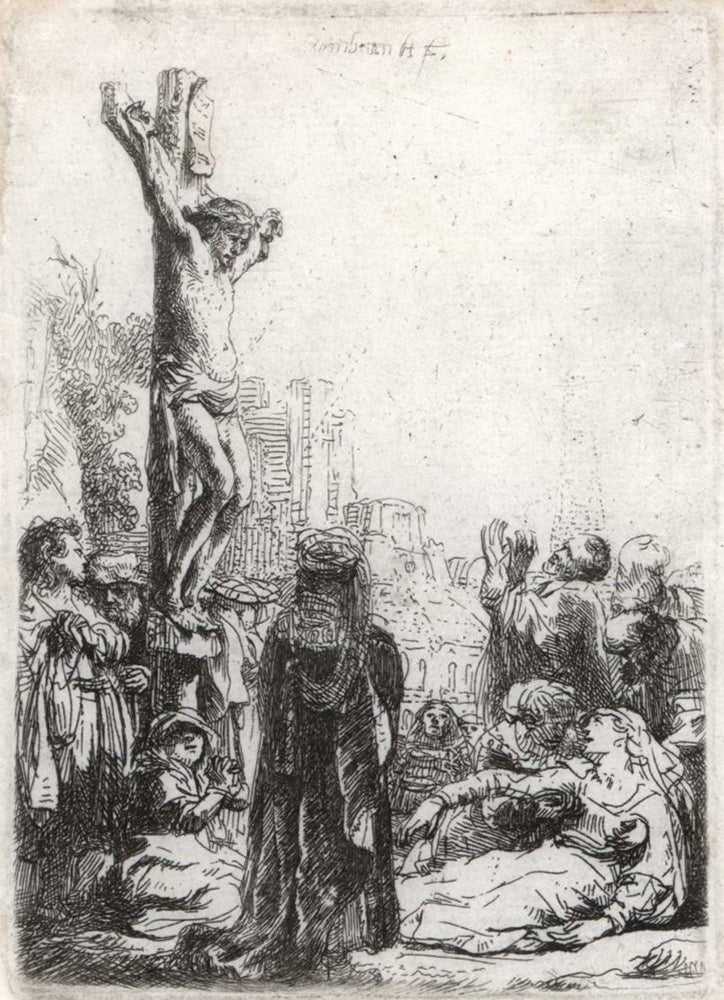 Item #CL168-117 The Crucifixion (Small Plate), Rembrandt van Rijn, Dutch.