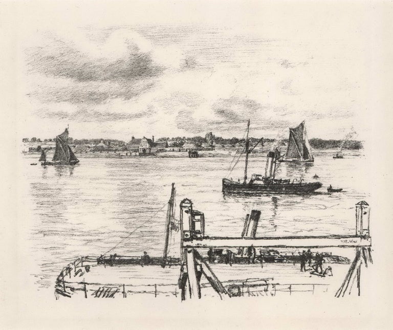 Item #CL168-153 [Harbour Scene]. Thomas R. Way, Brit.