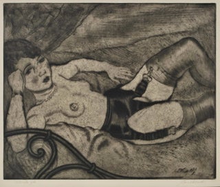 Item #CL168-158 [Reclining Nude With Stockings]. Eduard Wiiralt, Estonian