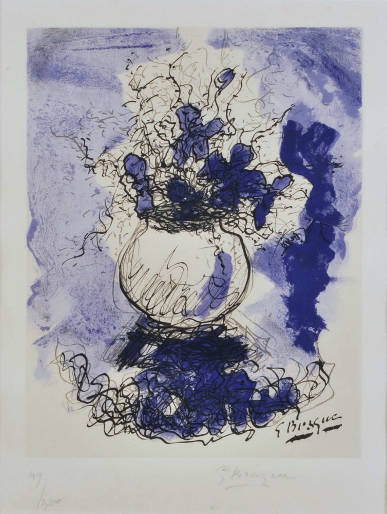 Item #CL168-21 Bouquet Fleurs À L’Aquarelle. After Georges Braque, French.