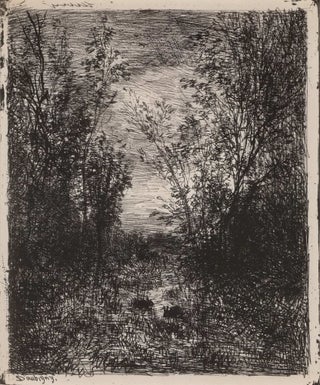 Item #CL168-38 The Brook In The Clearing. Charles-François Daubigny, French