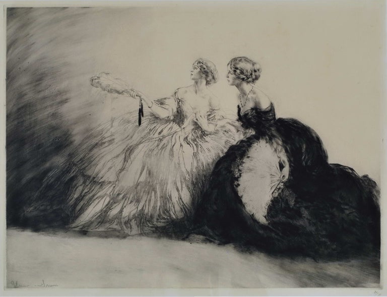 Item #CL168-47 [Ladies In Evening Dresses]. Etienne Drian, French.