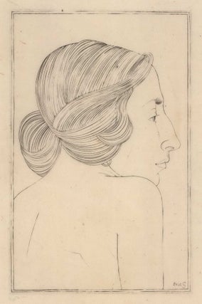 Item #CL168-60 Portrait Of A Lady (Moira, Mrs Robert Gibbings). Eric Gill, British