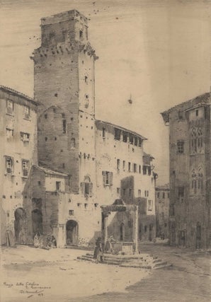 Item #CL168-71 Piazza Della Cisterna S. Gimignano [Italy]. Albany E. Howarth, Brit