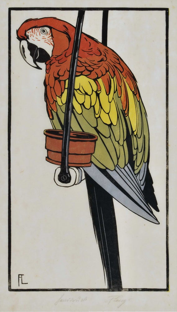 Item #CL168-86 Roter Ara (Scarlet Macaw). Fritz Lang, German.