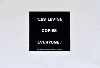 Item #CL168-90 Language ÷ Text + Syntax = Message. Les Levine, b.1935 Amer