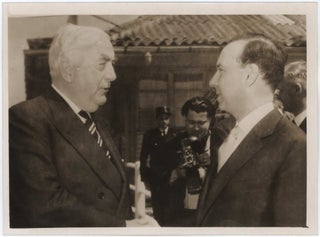 [Two Press Photographs Concerning PM Robert Menzies Meeting Heads Of State]