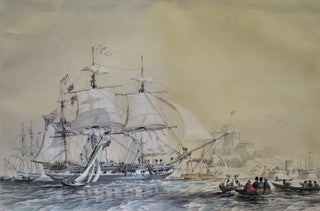 Item #CL169-17 [Emigrant Sailing Ship]. Oswald Brierly, Brit