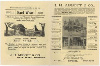 Item #CL169-43 J.H. Abbott & Co., Pall Mall, Bendigo [Footwear Manufacturer And Retailer