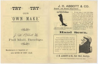 J.H. Abbott & Co., Pall Mall, Bendigo [Footwear Manufacturer And Retailer]