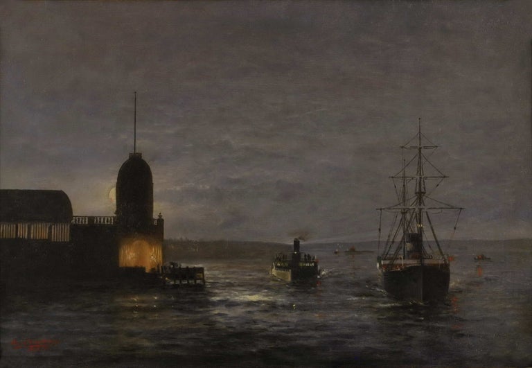 Item #CL169-50 [Sydney Harbour By Night]. Louis Jacobsen.