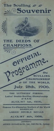 Item #CL169-84 Official Programme. The Sculling Championship Of The World