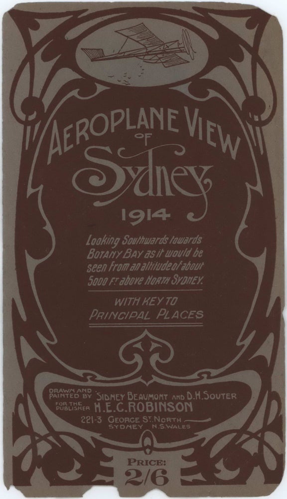 Item #CL169-96 Aeroplane View Of Sydney. After Sidney Beaumont, D H. Souter, Aust.