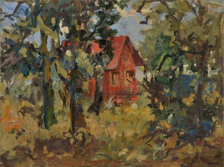 Item #CL170-49 The Red House. Miles Evergood, Australian.