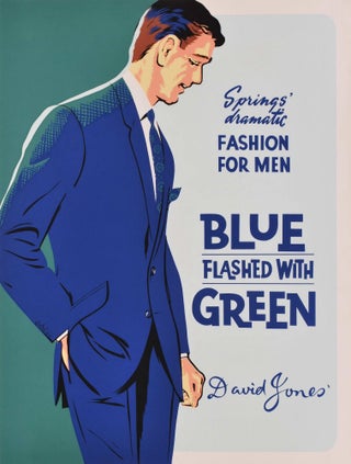 Item #CL171-109 Springs’ Dramatic Fashion For Men: Blue Flashed With Green. David Jones’