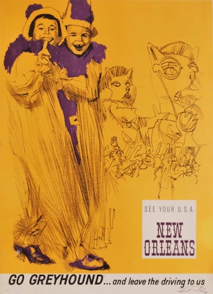 Item #CL171-116 See Your USA: New Orleans. Go Greyhound, And Leave The Driving To Us [Mardi...