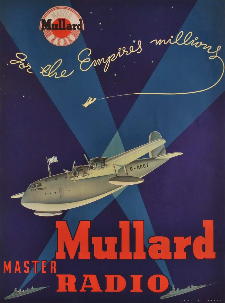 Item #CL171-24 Mullard Master Radio. For The Empire’s Millions. Charles Meere, Brit./Australian.