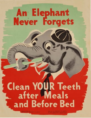 Item #CL171-87 An Elephant Never Forgets: Clean Your Teeth After Meals And Before Bed