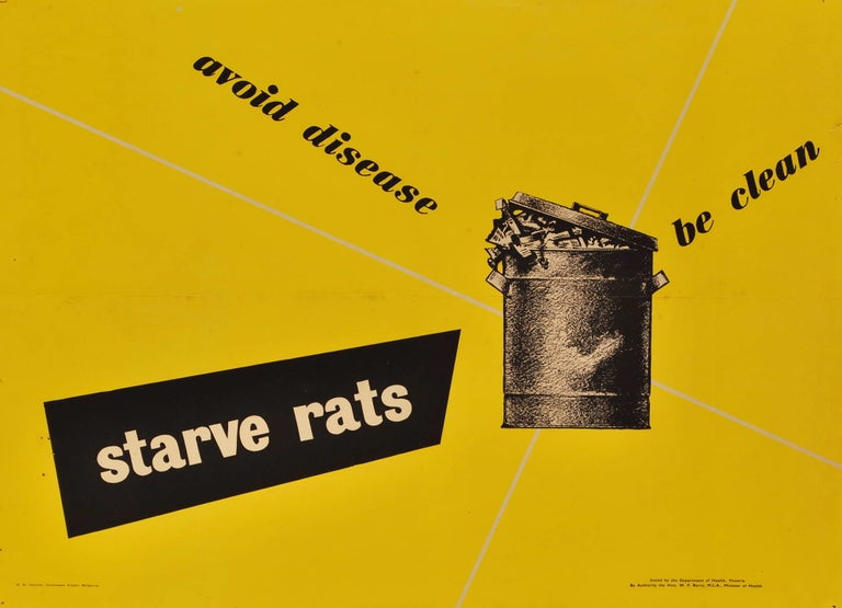 Item #CL171-88 Avoid Disease. Be Clean. Starve Rats