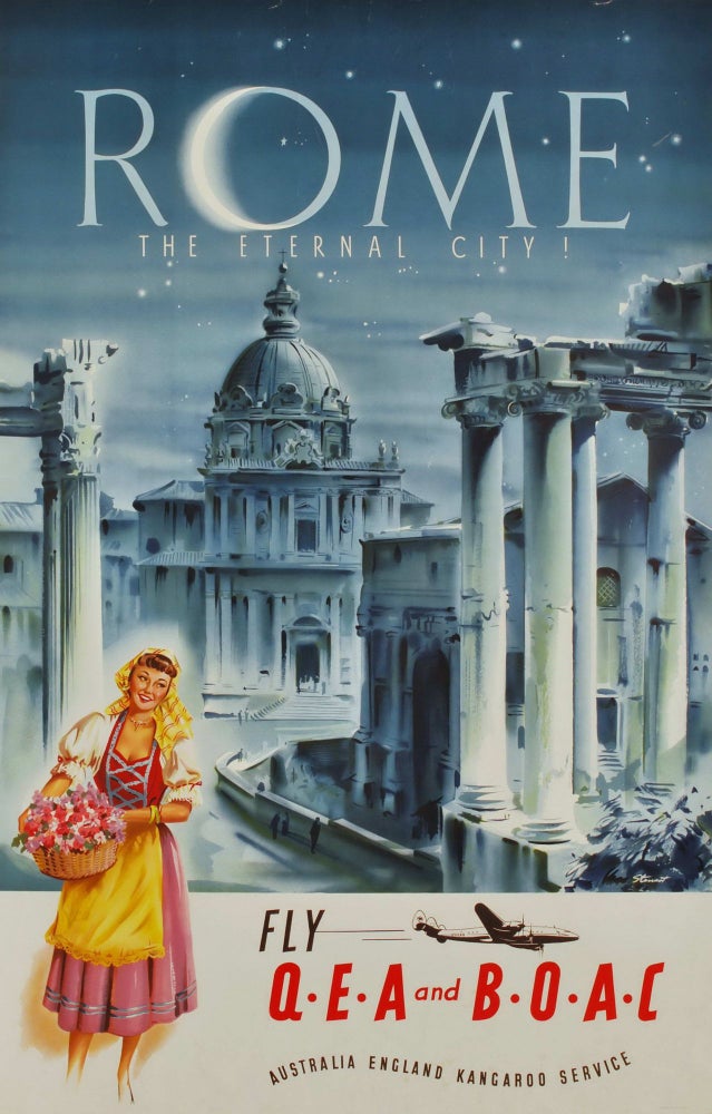 Item #CL171-97 Rome. The Eternal City. Fly QEA And BOAC