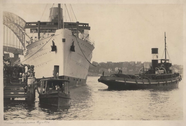 Item #CL172-116 [RMS “Strathnaver” Berthed In Sydney Harbour]. Henri Mallard, Aust.