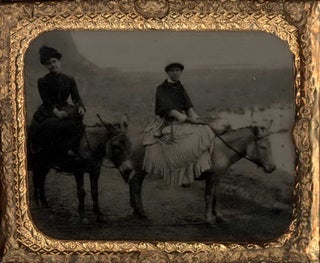 Item #CL172-16 [Two Women Riding Donkeys