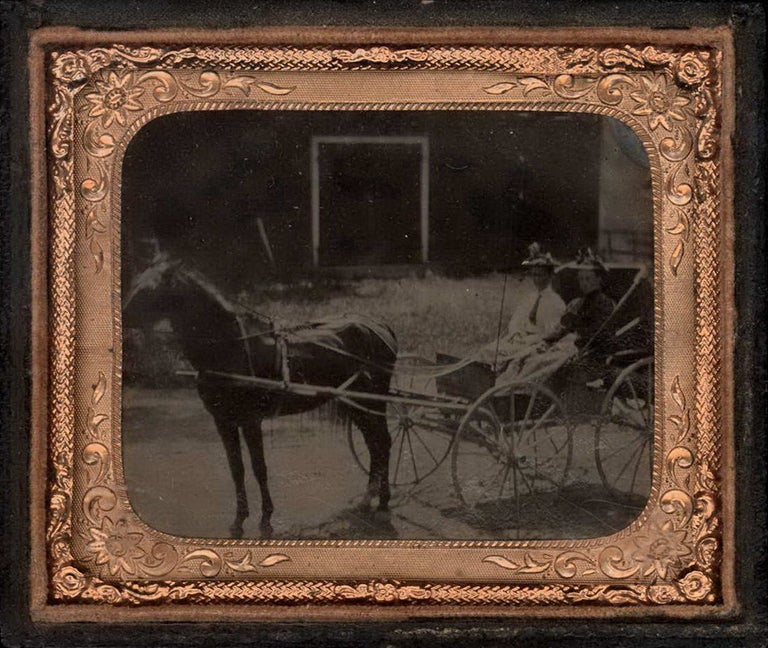 Item #CL172-22 [Horse And Carriage With Two Female Passengers]