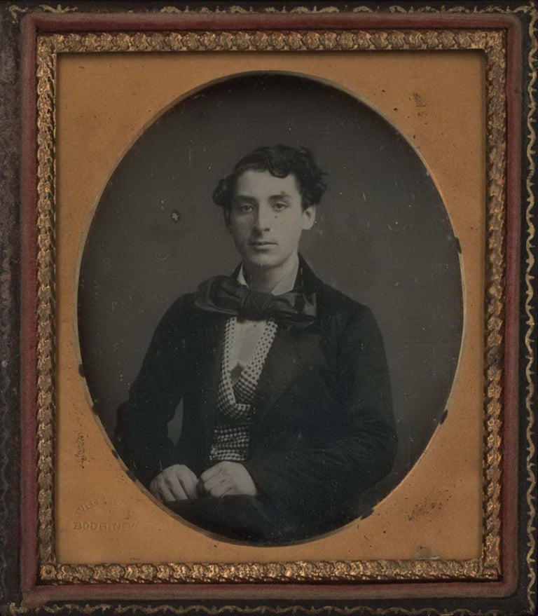 Item #CL172-3 [Portrait Of A Young Man With Large Bow Tie, USA]. E T. Whitney, American.