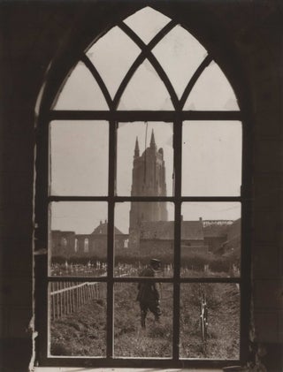 Item #CL172-94 [Looking Through A Ruined Cathedral Window Onto A Battlefield Cemetery]....